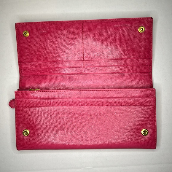 PRADA Saffiano Leather Continental Wallet - Picture 7 of 11